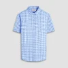 Miles Windowpane OoohCotton Short-Sleeve Shirt
