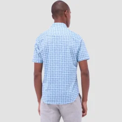 Miles Windowpane OoohCotton Short-Sleeve Shirt