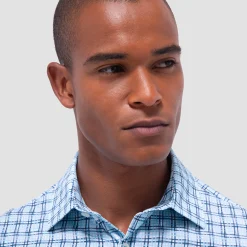 Miles Windowpane OoohCotton Short-Sleeve Shirt