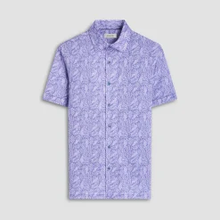 Milo Leaf Print OoohCotton Short-Sleeve Shirt