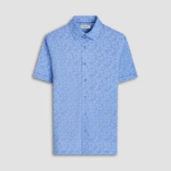 Milo Leaf Print OoohCotton Short-Sleeve Shirt