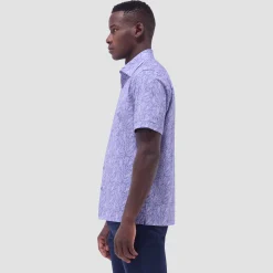 Milo Leaf Print OoohCotton Short-Sleeve Shirt
