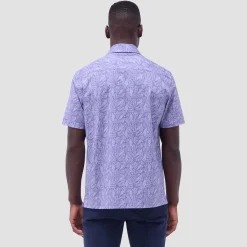 Milo Leaf Print OoohCotton Short-Sleeve Shirt