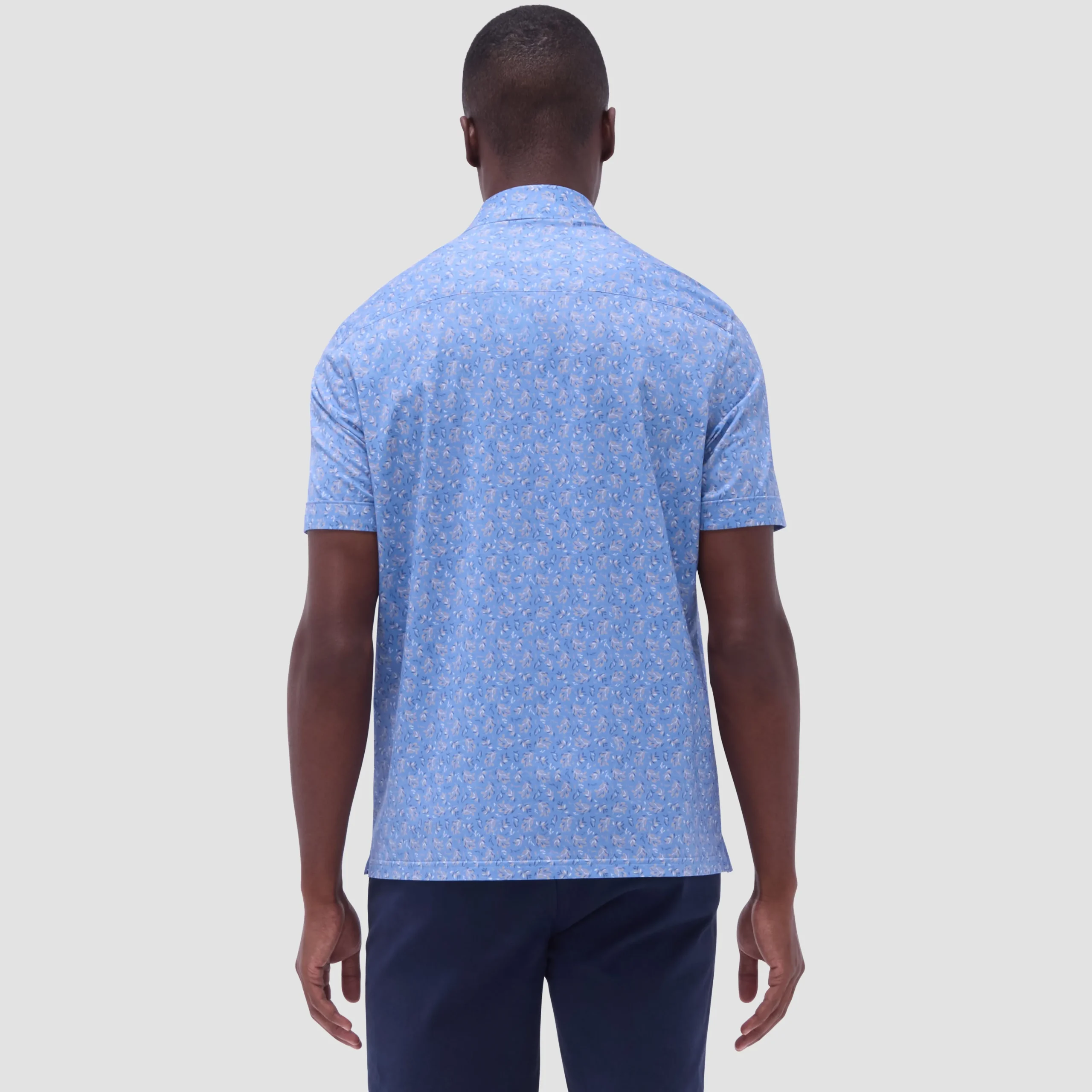 Milo Leaf Print OoohCotton Short-Sleeve Shirt