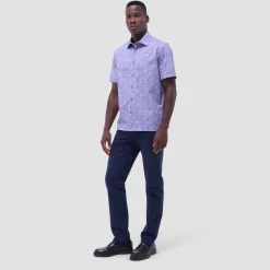Milo Leaf Print OoohCotton Short-Sleeve Shirt