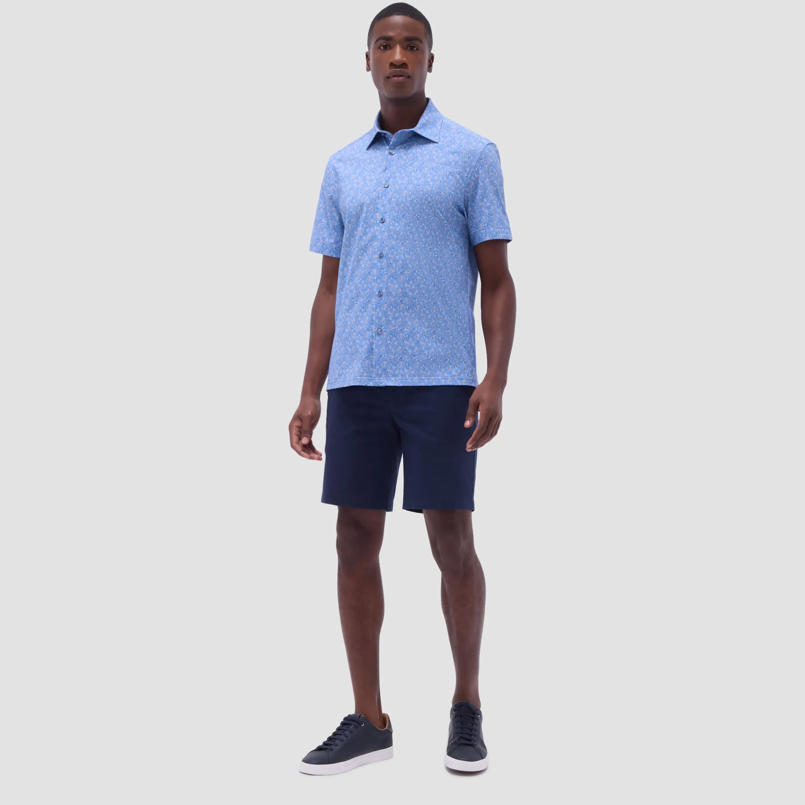 Milo Leaf Print OoohCotton Short-Sleeve Shirt