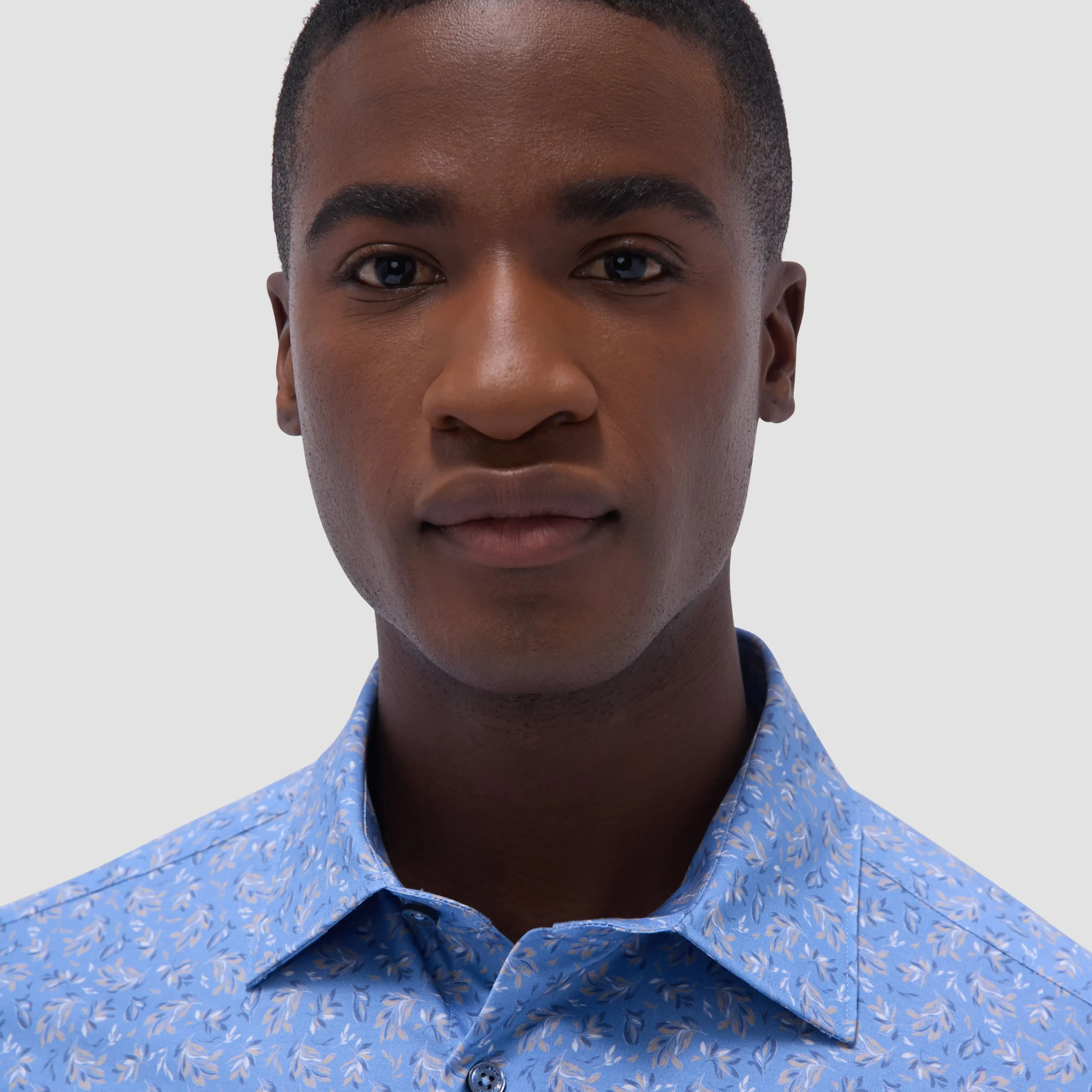 Milo Leaf Print OoohCotton Short-Sleeve Shirt
