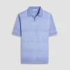 Mixed Media Johnny Collar Polo Shirt