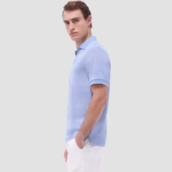 Mixed Media Johnny Collar Polo Shirt