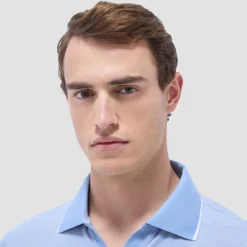 Mixed Media Johnny Collar Polo Shirt