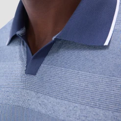 Mixed Media Johnny Collar Polo Shirt