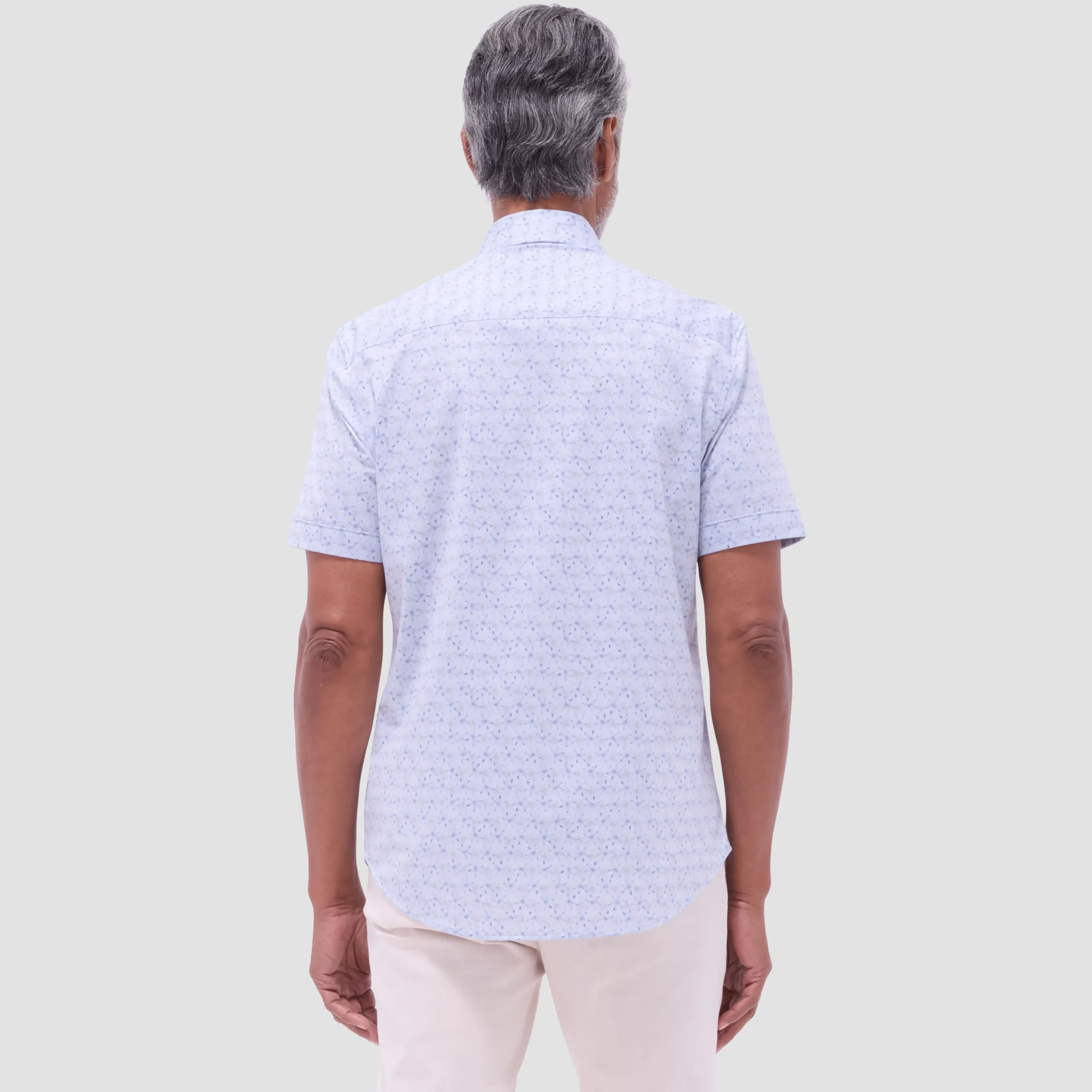 Myron Double-Sided Floral & Feather OoohCotton Short- Sleeve Shirt
