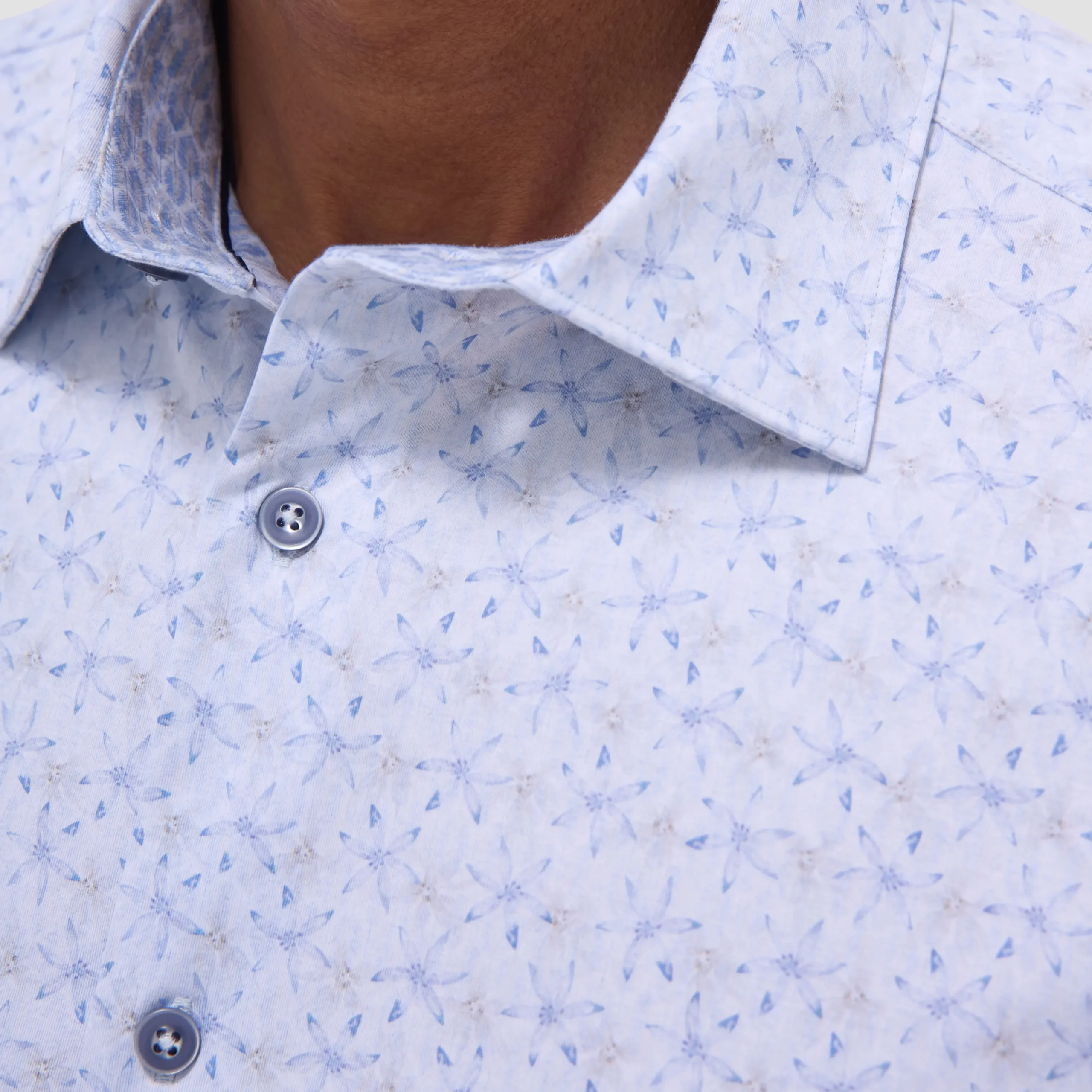 Myron Double-Sided Floral & Feather OoohCotton Short- Sleeve Shirt
