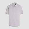 Myron Double-Sided Herringbone & Solid OoohCotton Short-Sleeve Shirt