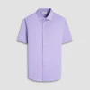 Myron Double-Sided Herringbone & Solid OoohCotton Short-Sleeve Shirt