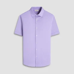 Myron Double-Sided Herringbone & Solid OoohCotton Short-Sleeve Shirt