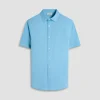 Myron Double-Sided Herringbone & Solid OoohCotton Short-Sleeve Shirt