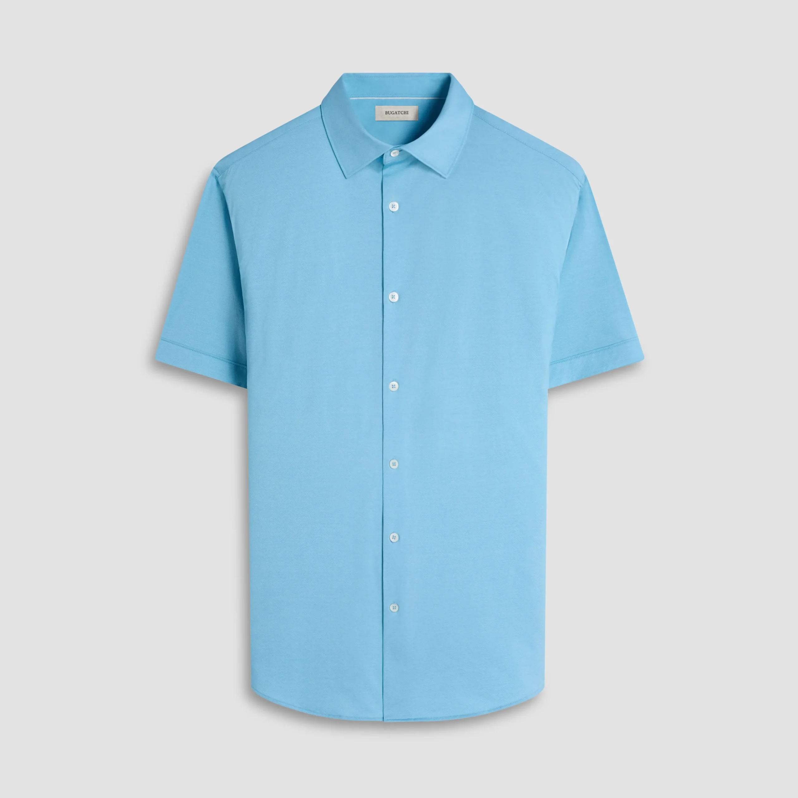 Myron Double-Sided Herringbone & Solid OoohCotton Short-Sleeve Shirt