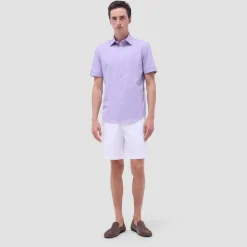 Myron Double-Sided Herringbone & Solid OoohCotton Short-Sleeve Shirt