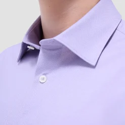 Myron Double-Sided Herringbone & Solid OoohCotton Short-Sleeve Shirt
