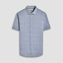 Myron Double-Sided Leaf & Solid OoohCotton Short-Sleeve Shirt