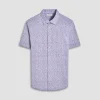 Myron Double-Sided Leaf & Check OoohCotton Short-Sleeve Shirt