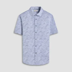 Myron Double-Sided Leaf & Abstract OoohCotton Short-Sleeve Shirt