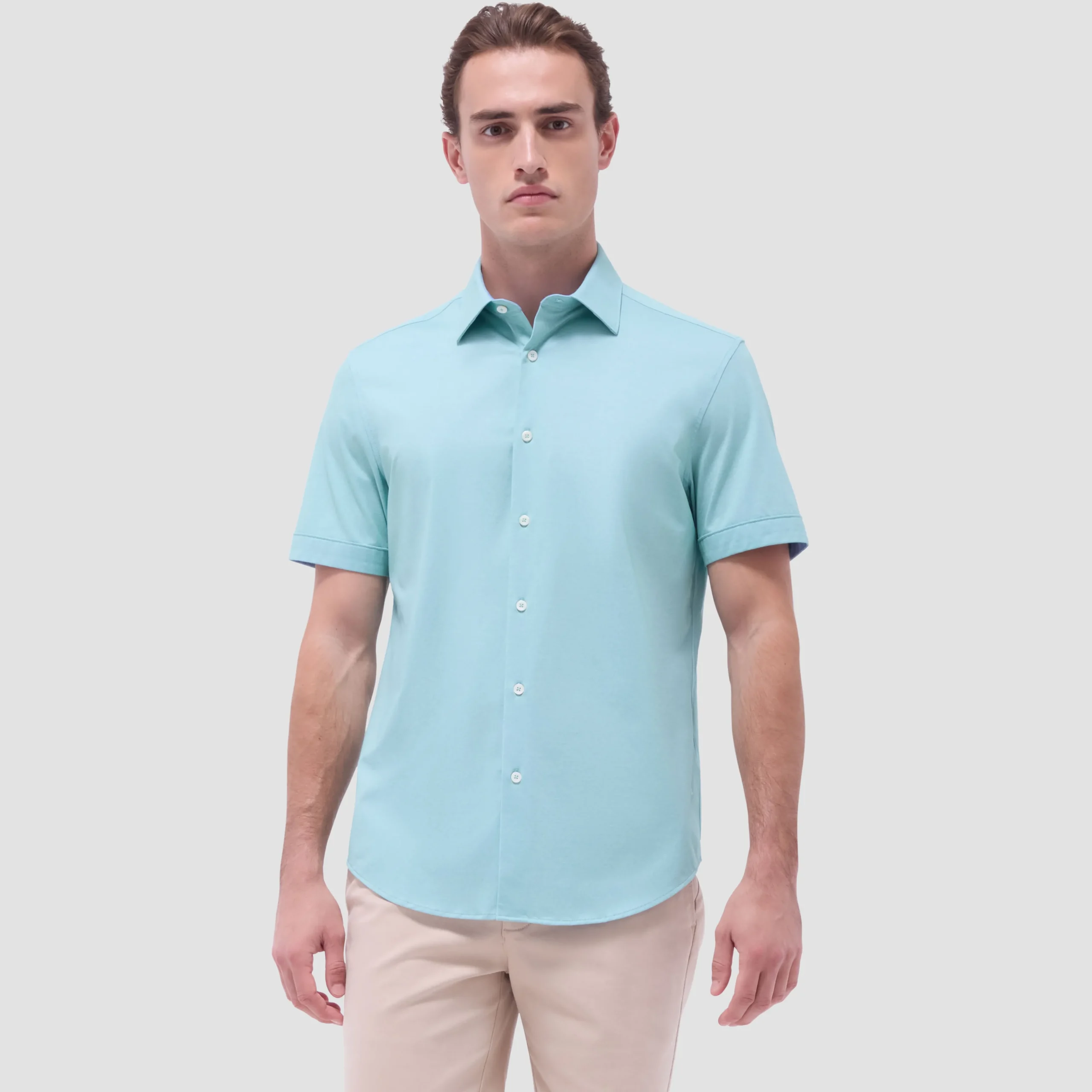 Myron Double-Sided Solid OoohCotton Short-Sleeve Shirt