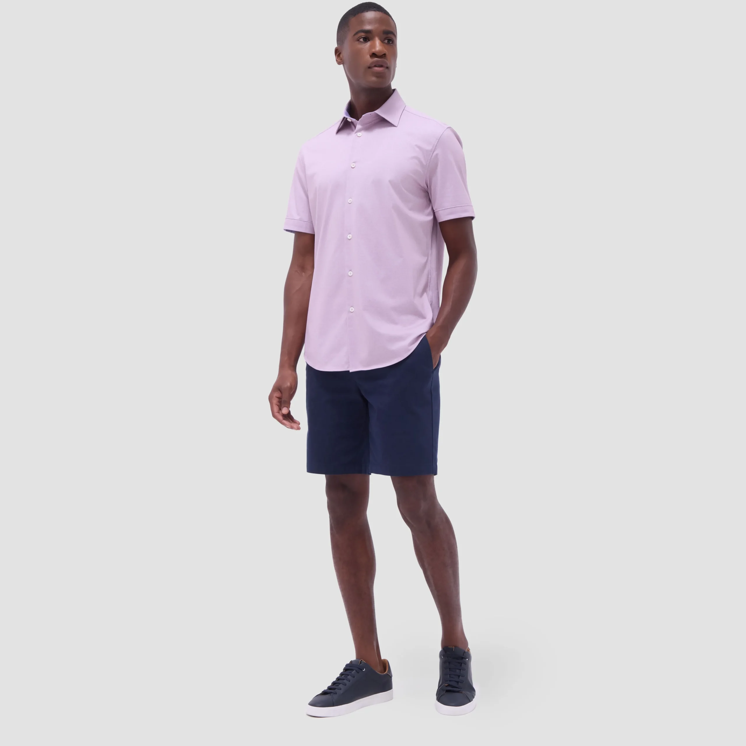 Myron Double-Sided Solid OoohCotton Short-Sleeve Shirt