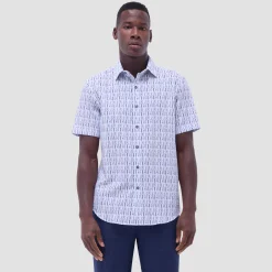 Orson Abstract Seersucker Short-Sleeve Shirt