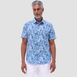 Orson Abstract Seersucker Short-Sleeve Shirt