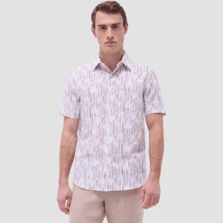 Orson Abstract Seersucker Short-Sleeve Shirt