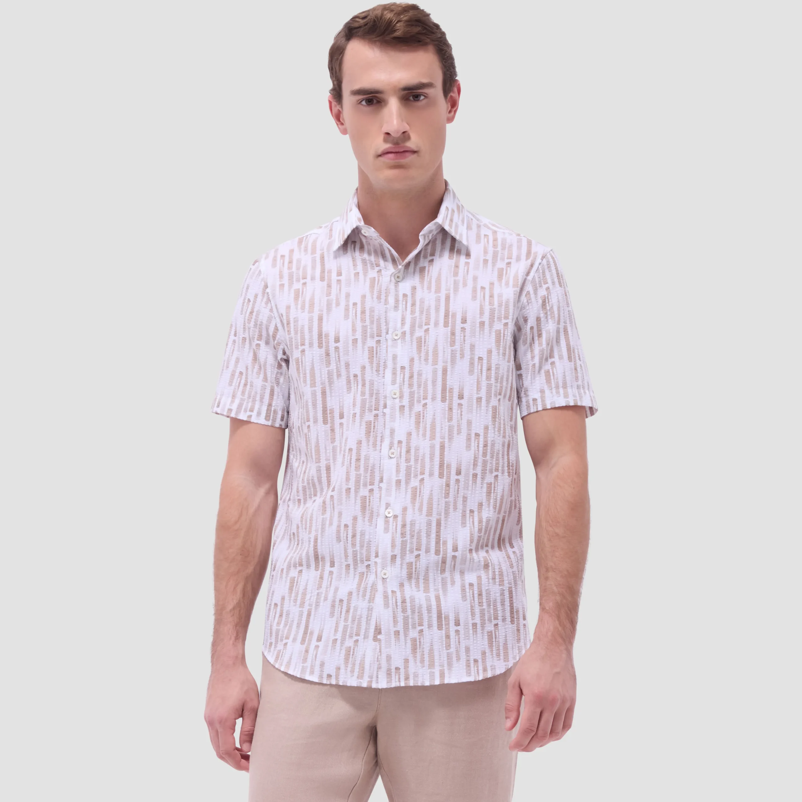 Orson Abstract Seersucker Short-Sleeve Shirt