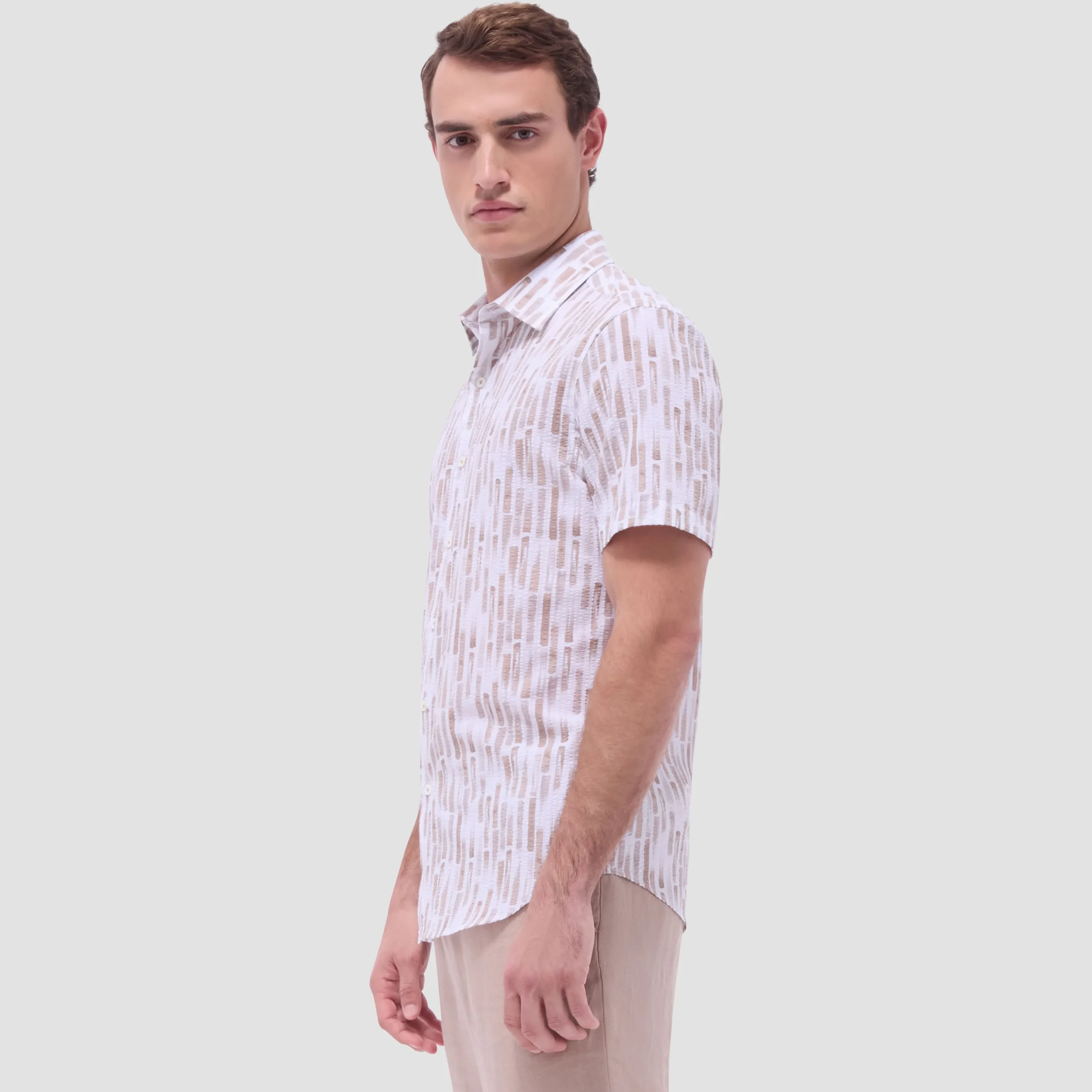 Orson Abstract Seersucker Short-Sleeve Shirt