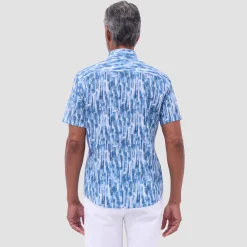 Orson Abstract Seersucker Short-Sleeve Shirt
