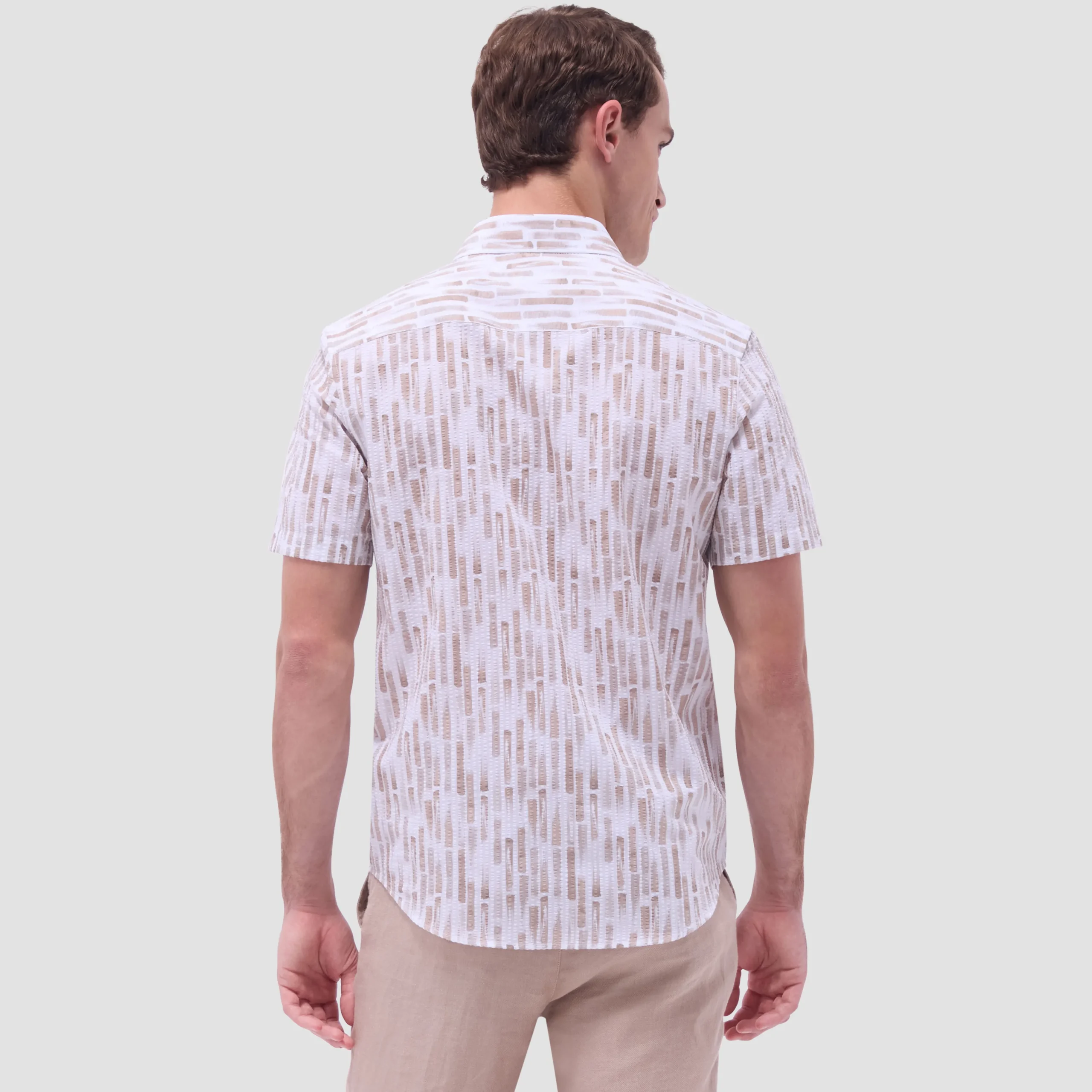 Orson Abstract Seersucker Short-Sleeve Shirt