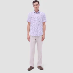 Orson Abstract Seersucker Short-Sleeve Shirt