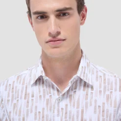 Orson Abstract Seersucker Short-Sleeve Shirt