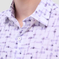 Orson Abstract Seersucker Short-Sleeve Shirt