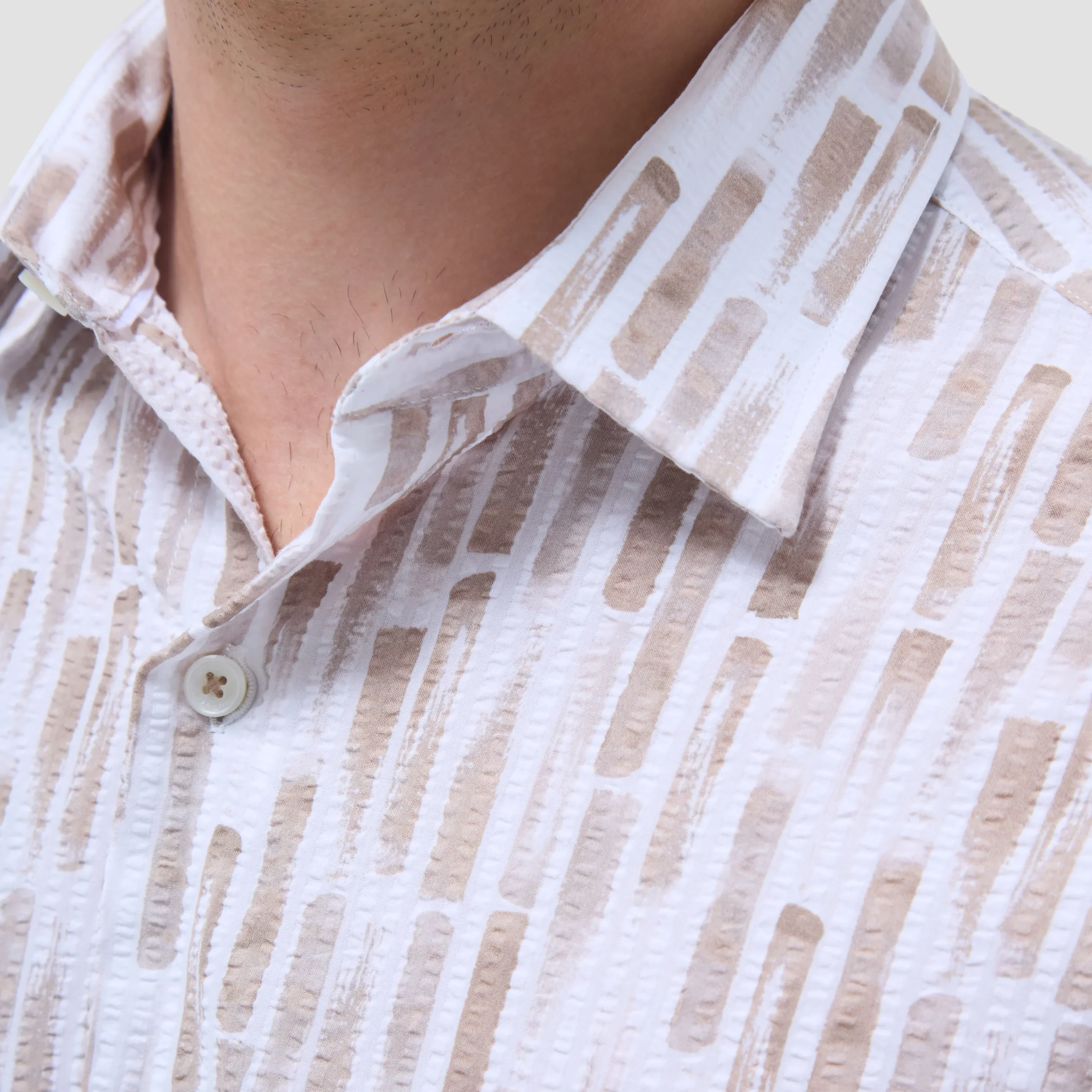 Orson Abstract Seersucker Short-Sleeve Shirt