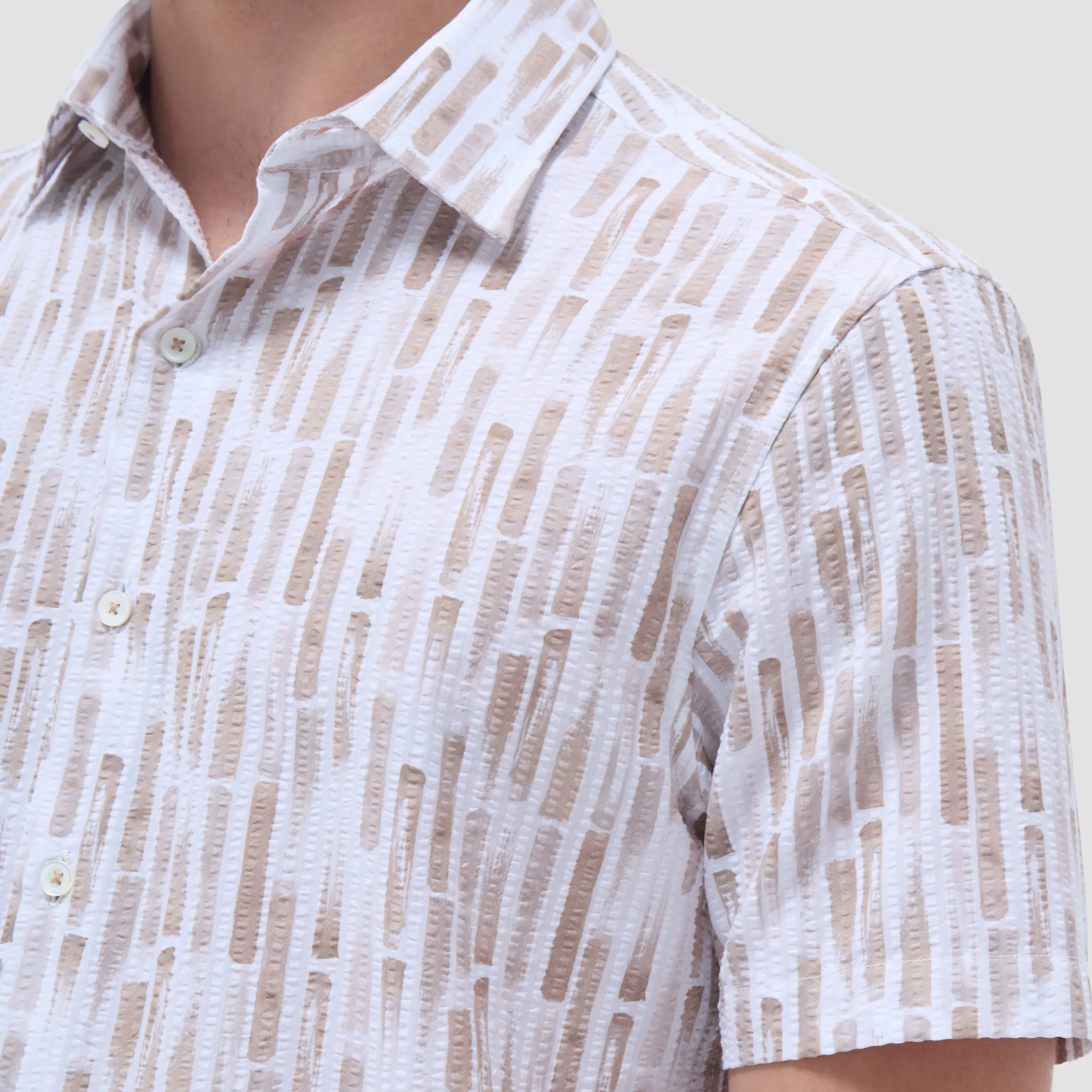 Orson Abstract Seersucker Short-Sleeve Shirt