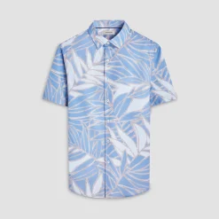 Orson Leaf Print Short-Sleeve Shirt