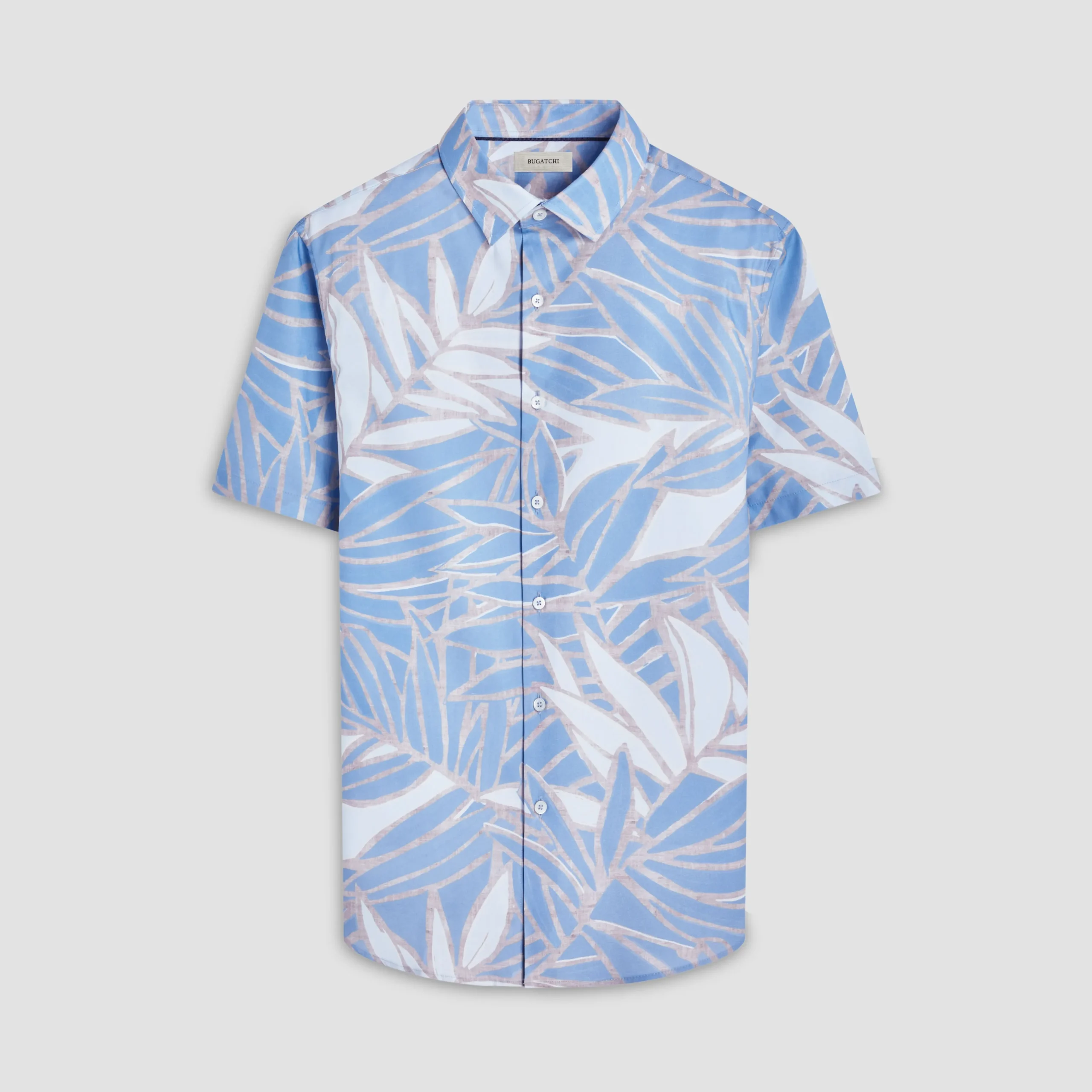 Orson Leaf Print Short-Sleeve Shirt