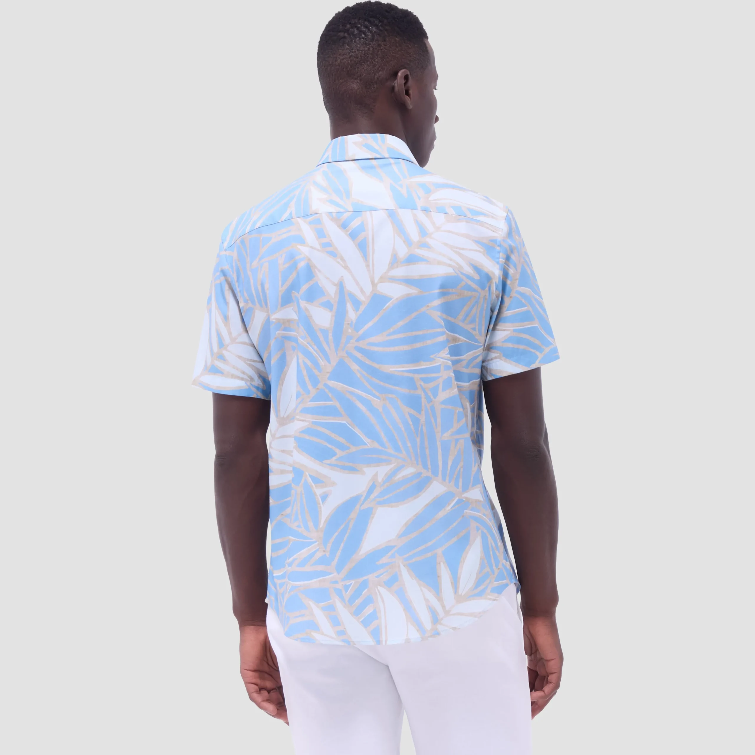 Orson Leaf Print Short-Sleeve Shirt