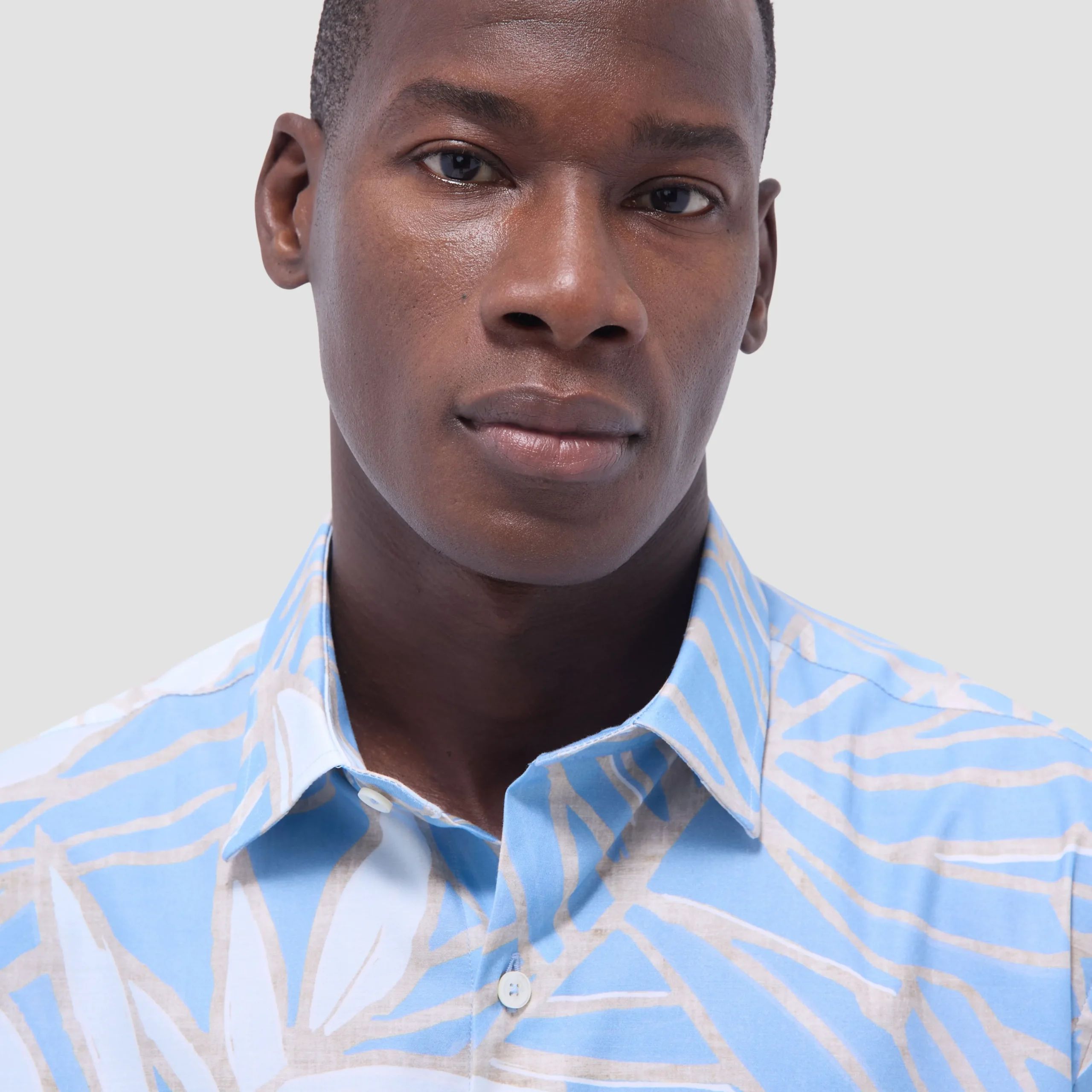 Orson Leaf Print Short-Sleeve Shirt