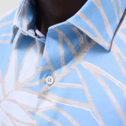 Orson Leaf Print Short-Sleeve Shirt