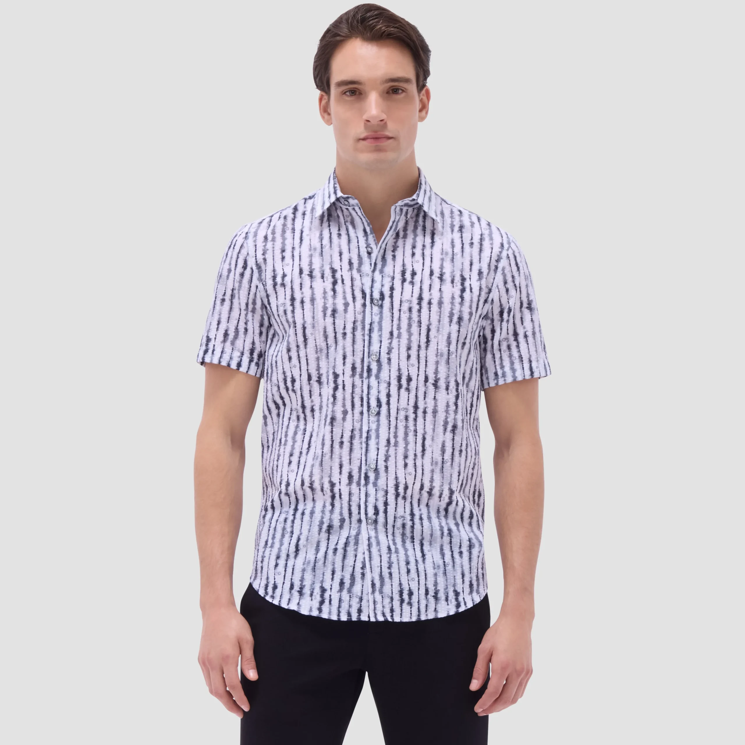 Orson Shibori Seersucker Short-Sleeve Shirt