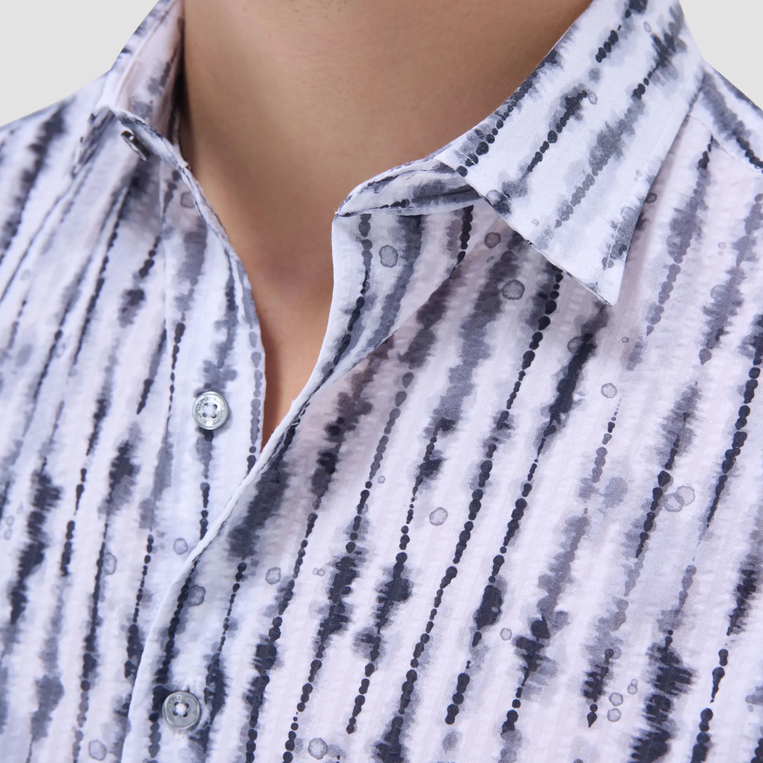Orson Shibori Seersucker Short-Sleeve Shirt