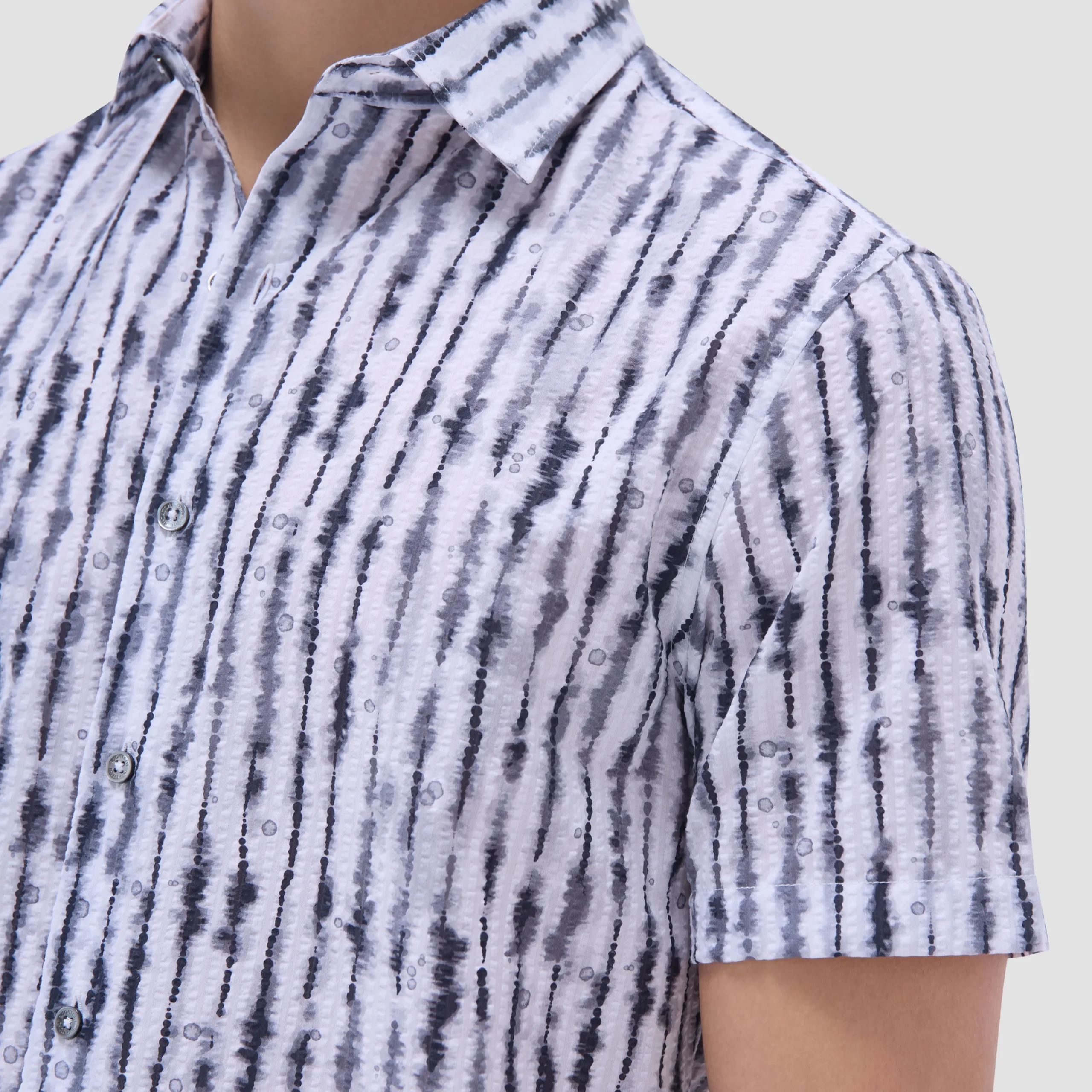 Orson Shibori Seersucker Short-Sleeve Shirt