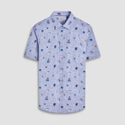 Orson Striped Floral Short-Sleeve Shirt